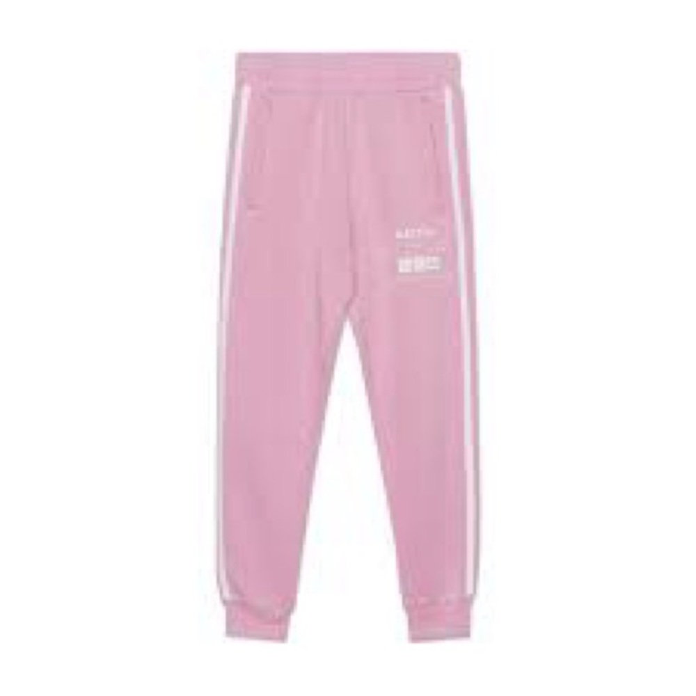 NEW NWT BATTLE SPORTS SIDELINE JOGGERS SWEATPANTS PINK WHITE STRIPE L